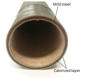 Calorized Layers protect inner steel pipes from high heat and oxidation