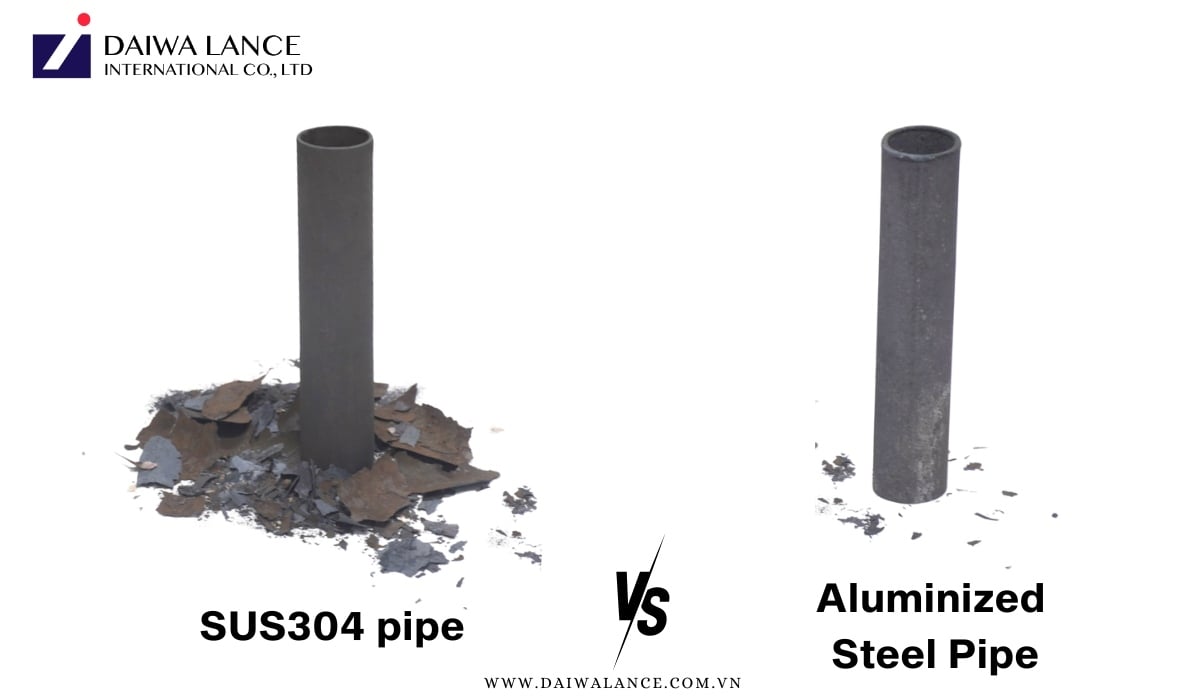 after-2-time-heating-SUS304-aluminized-steel-pipe