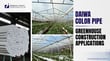 Daiwa Color Pipe Applications in Agriculture and Outdoor Construction