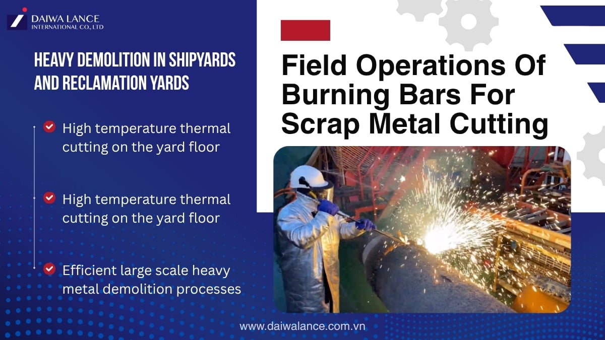 field-operations-of-burning-bars-for-scrap-metal-cutting