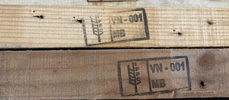 Fumigation Stamp on Wood