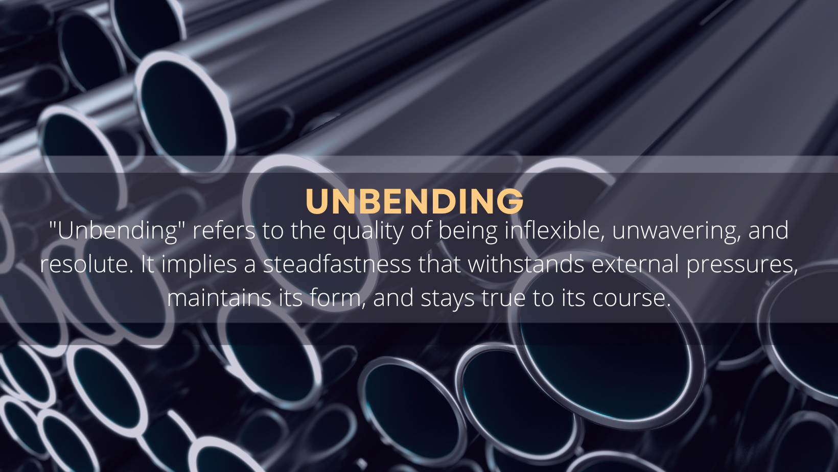 Unbending.