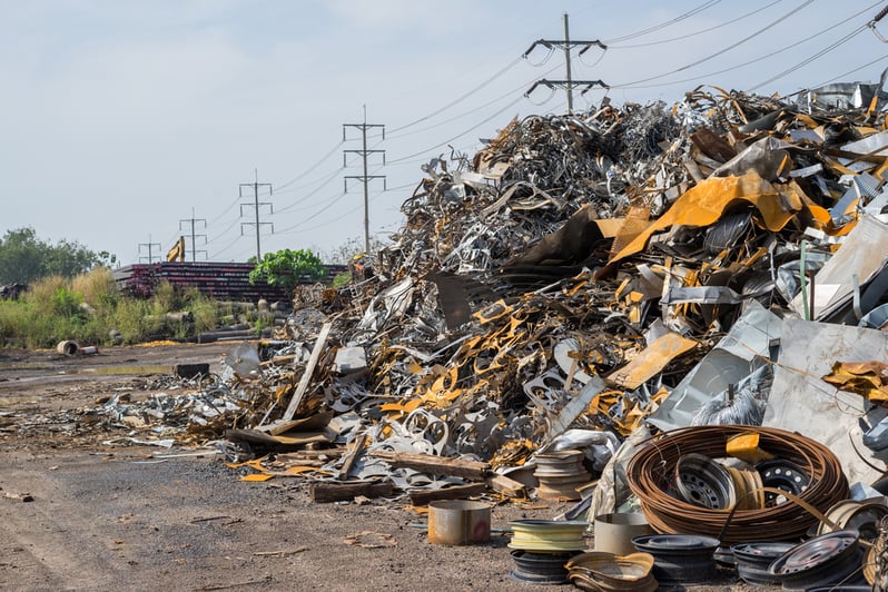 metallic-waste-solution-dump-pile-yard-556823722