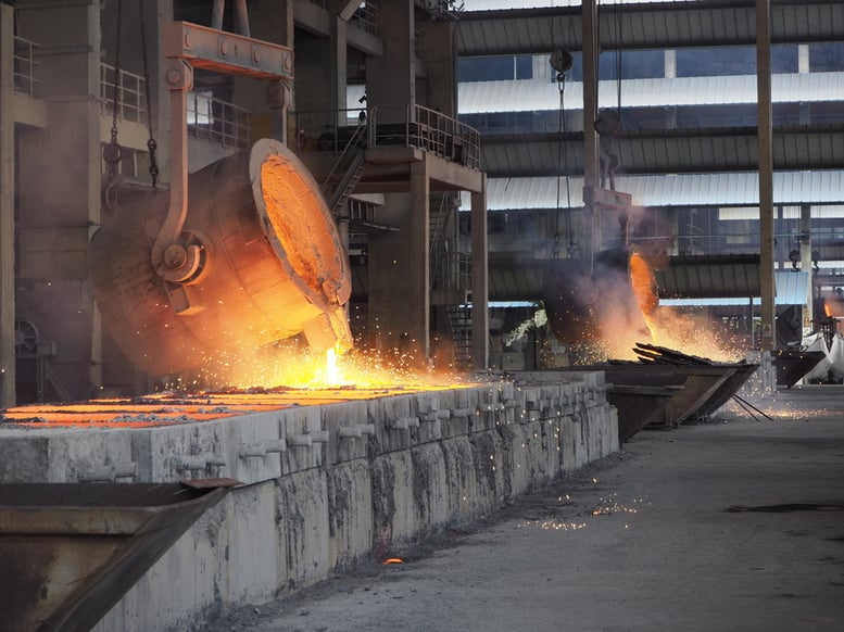 pouring-hot-ferrosilicon-ingot-shape-cooled-664718437