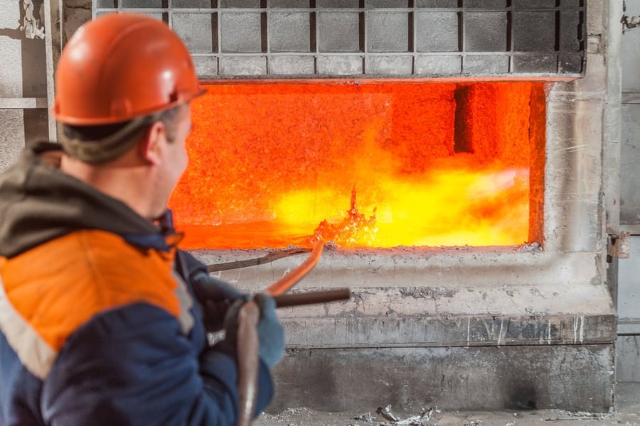 smelter-near-melting-furnace-molten-aluminum-669247876