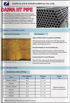 [English] Introduction to Daiwa HT Pipe: High-tensile strength scaffolding tube