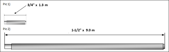 Daiwa CA Lance (3/4" x 1.3m and 1-1/2"x9m)